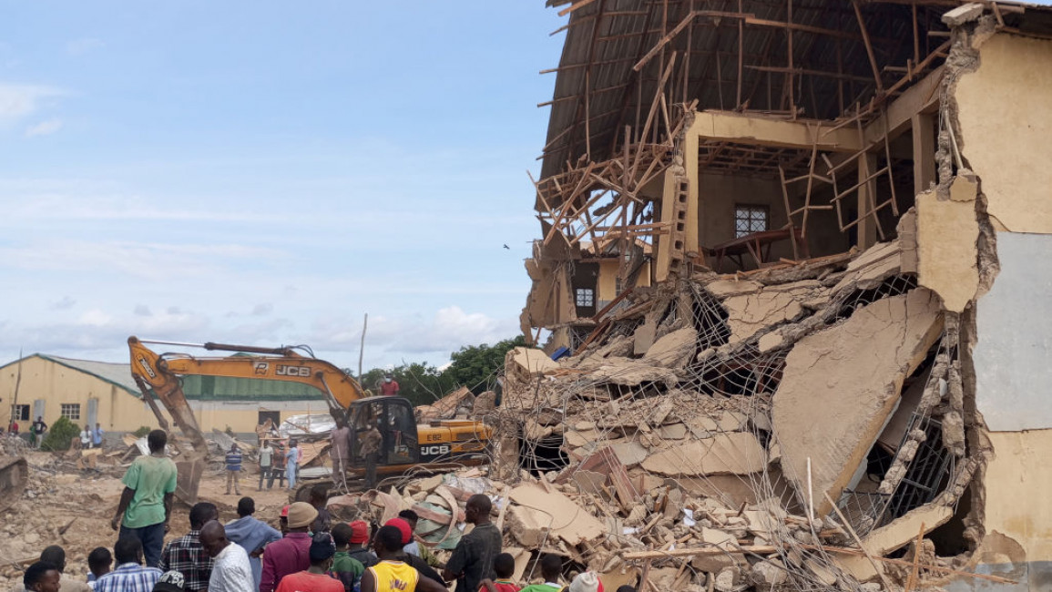 The school collapsed as children took their exams inside [Getty]