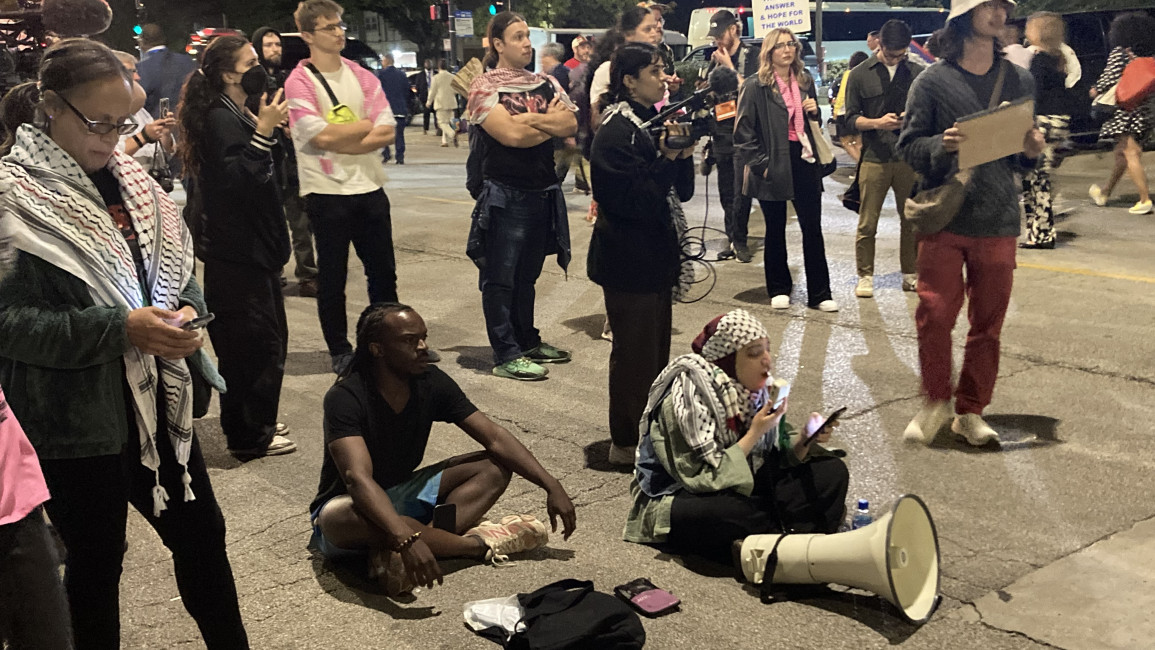 Sit-in by protesters