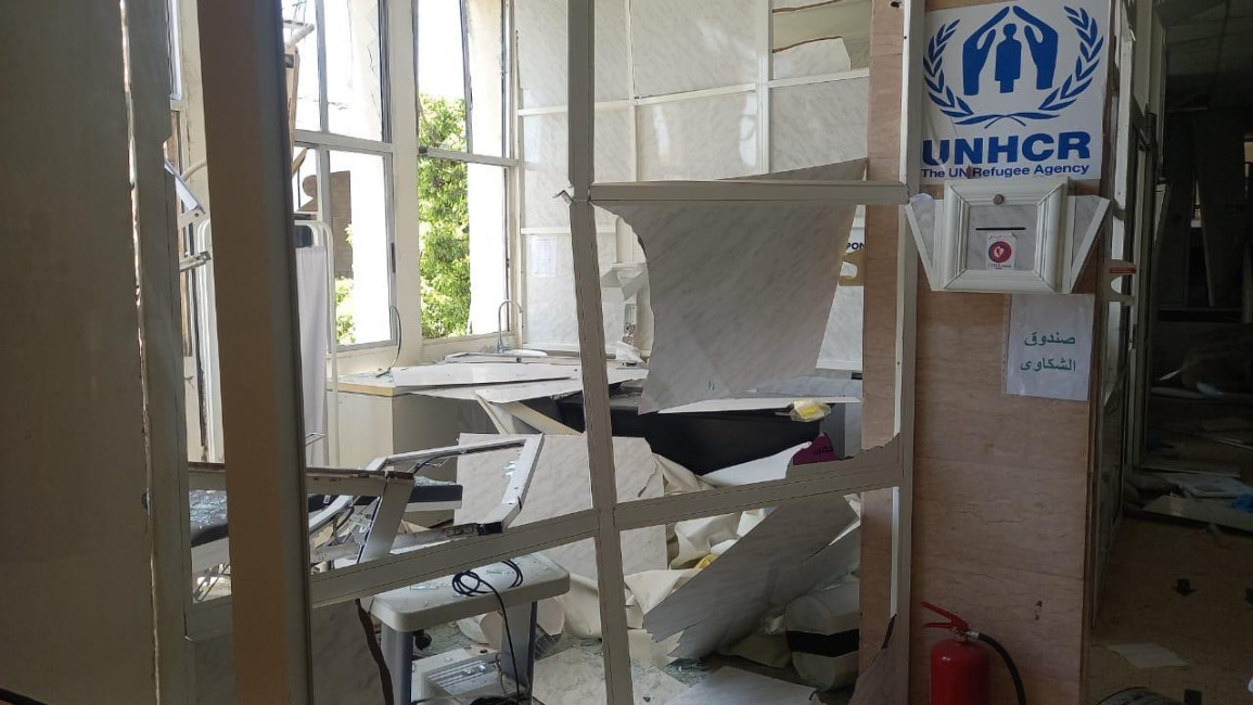 Amel Foundation's laboratories were badly damaged. 