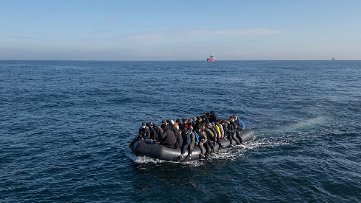 Migrants in English Channel [Getty]