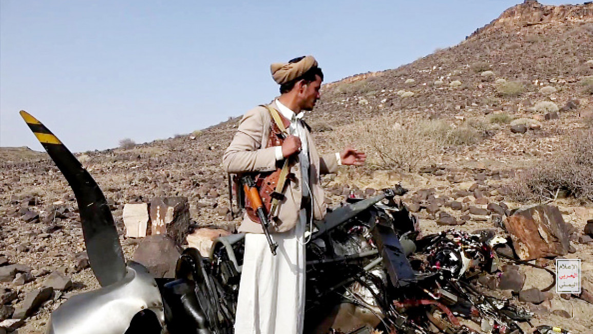 The Houthi Media Center purportedly shows a Houthi fighter standing by a U.S. Air Force MQ-9 drone which crashed on April 25, 2024