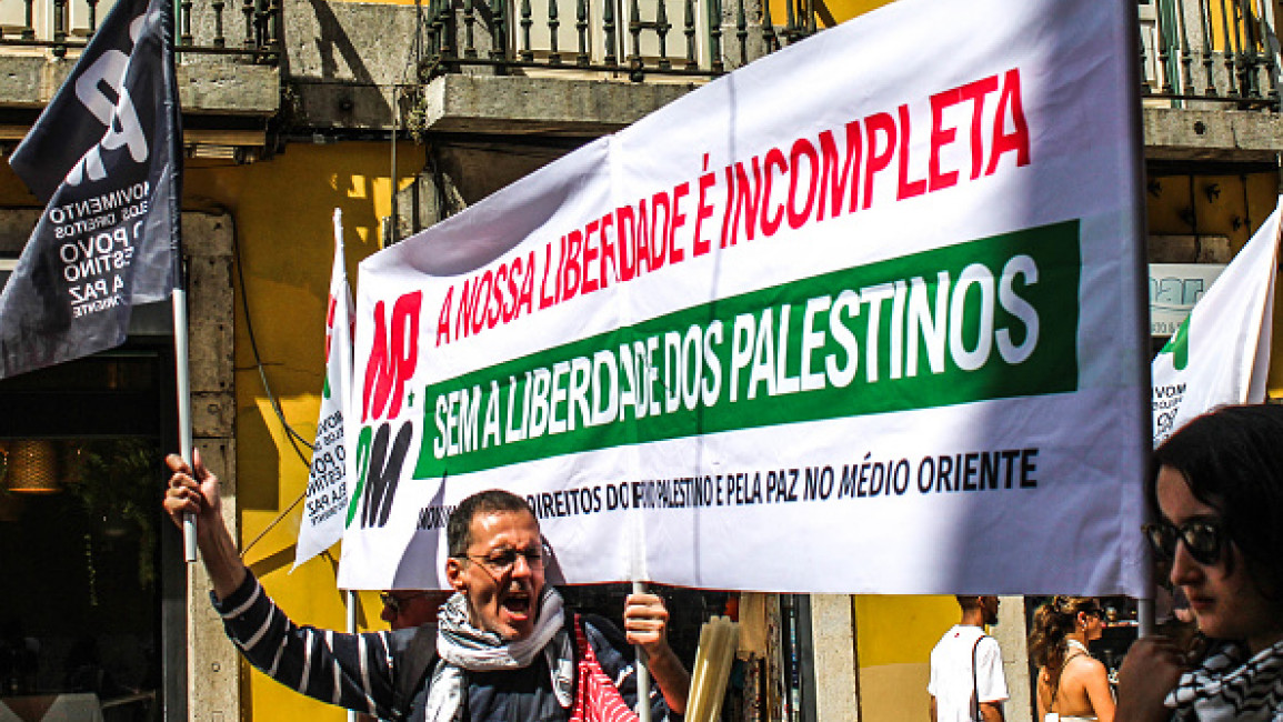 Rally Against Gaza war In Lisbon