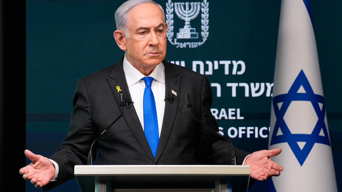 Netanyahu reacts to done launch [Getty]