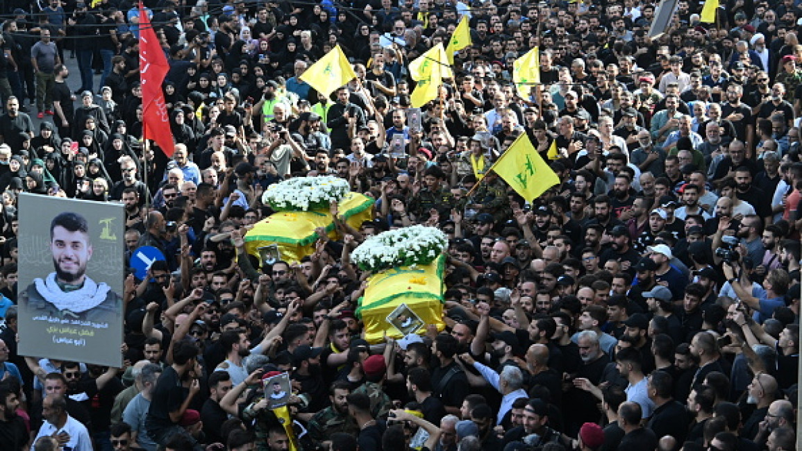 Funeral of pager explosion victims in Lebanon