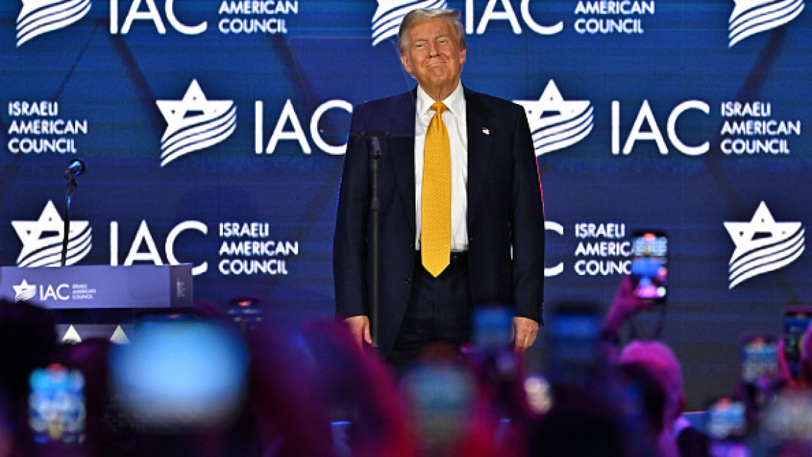 Republican presidential candidate Donald Trump speaks at the Israeli American Council National Summit 2024 on September 19, 2024 in Washington, D.C.