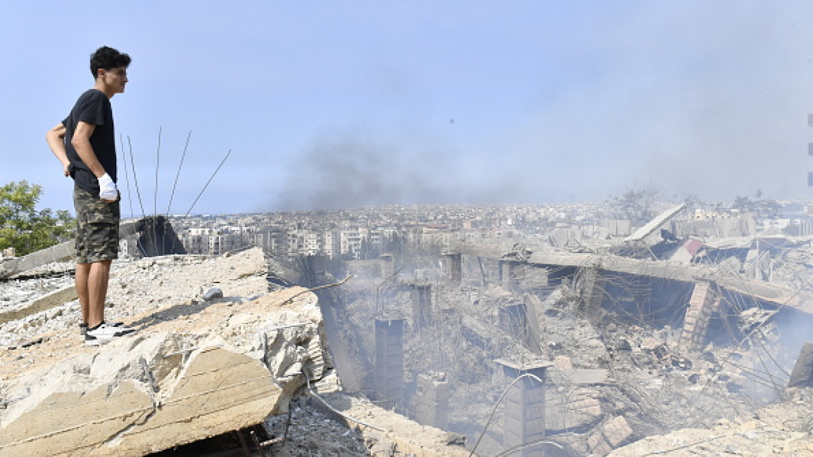 Damaged buildings in Dahieh, Beirut [Getty]