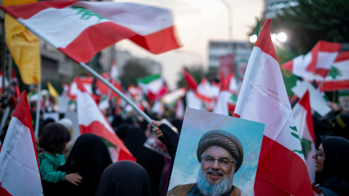 Iran-Protest Against Killing Hassan Nasrallah In Tehran