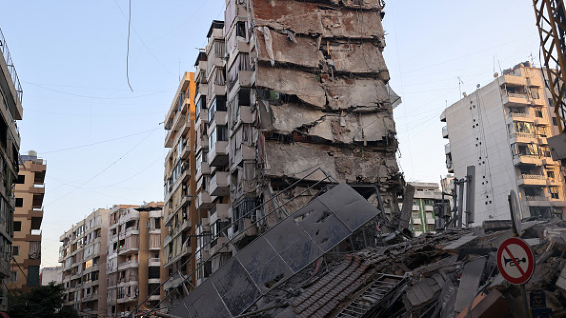 Levelled building in Beirut [Getty]