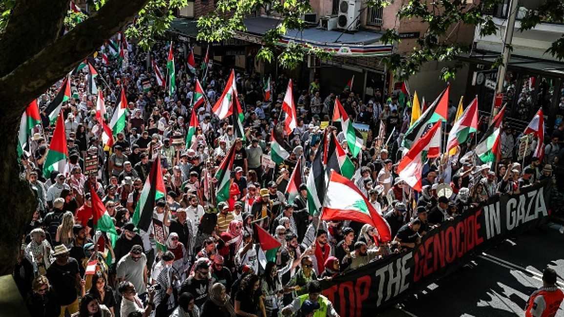 Pro-Palestinian, Lebanese vigil in Australia [Getty]