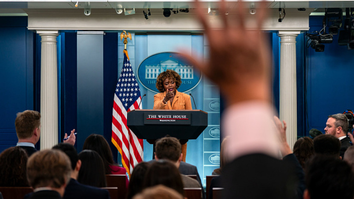 White House Press Secretary Karine Jean-Pierre holds the daily press briefing at the White House on October 16, 2024 in Washington, DC [Getty]