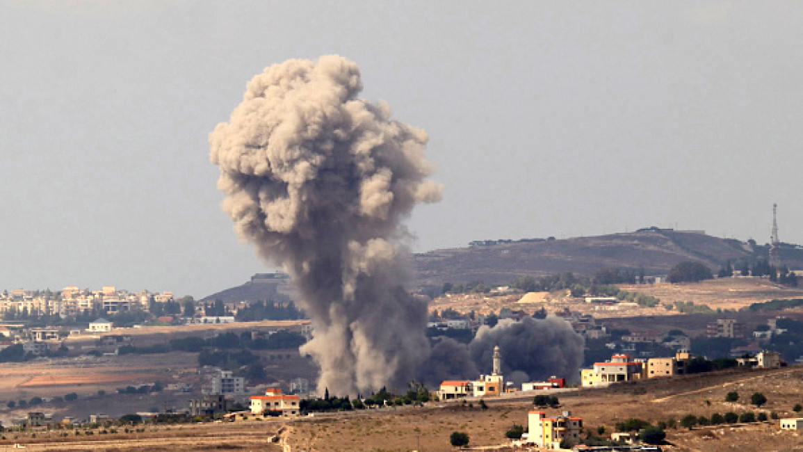 Smoke billows following an Israeli airstrike on the southern Lebanese city of Nabatiyeh on October 17, 2024, amid the ongoing war between Hezbollah and Israel. (AFP via Getty Images)