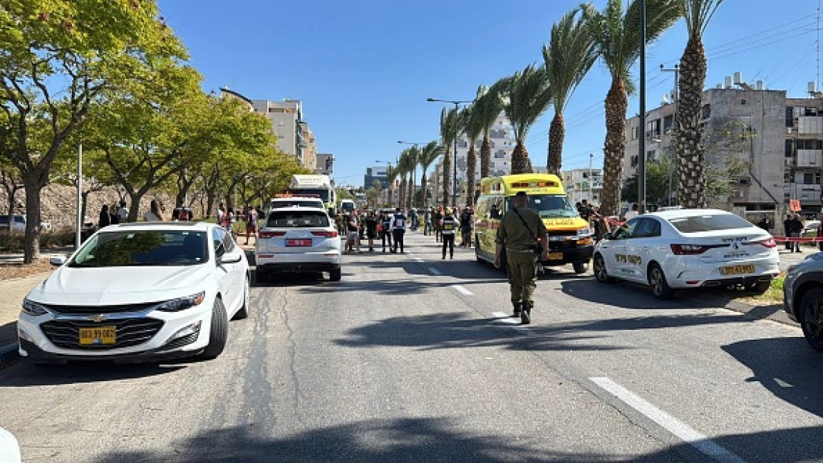 Police take security measures after rocket attack, which were launched from Lebanese territory in Haifa, Israel on October 19, 2024.