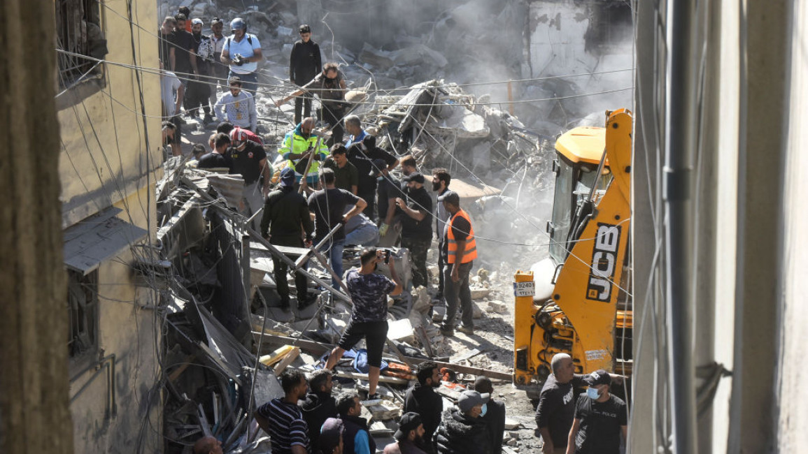 Israeli airstrike targets the vicinity of Rafik Hariri University Hospital located on the outskirts of southern Beirut