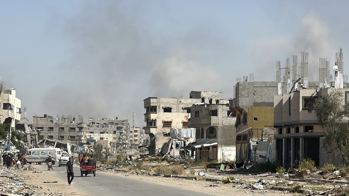 Residents of Beit Lahia and Jabalia in the northern Gaza Strip has been under heavy Israeli bombardment (Photo by Hamza Z. H. Qraiqea/Anadolu via Getty Images)