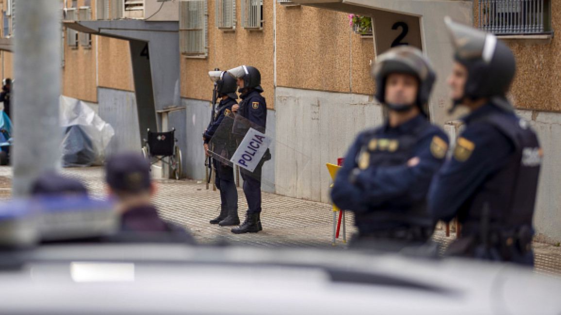  Extensive police operation in the neighborhood of El Torrejon, October 29, 2024 in Huelva (Andalusia, Spain). The National Police has arrested several people within the macro-operation that this Tuesday is being carried out in El Torrejon (Huelva).