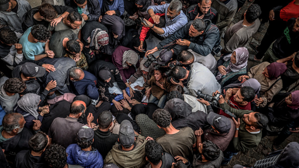 Palestinians mourn in Beit Lahia [Getty]