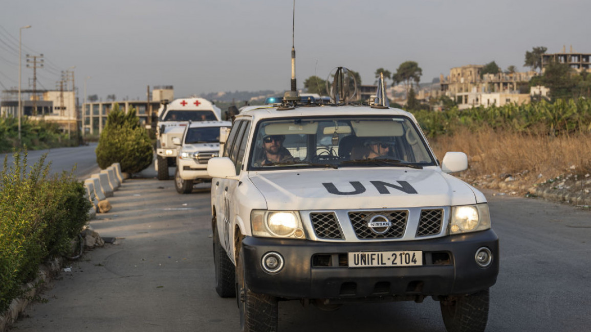 UN Peacekeepers of UNIFIL arrive to change their duties in Tyre, Lebanon