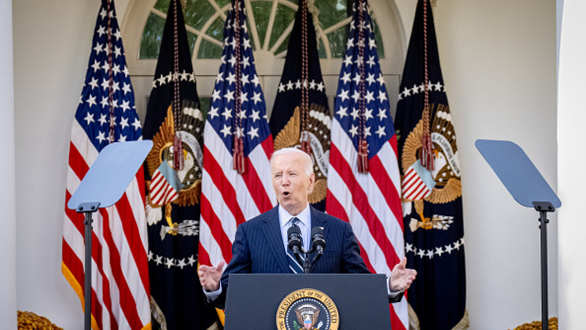 U.S. President Joe Biden speaks about the results of the 2024 election in the Rose Garden on November 07, 2024 in Washington, DC. Former President Donald Trump defeated Democratic candidate Vice President Kamala Harris. Biden pledged to work with the Trump team to ensure a smooth transition and invited the former President for an Oval Office meeting.