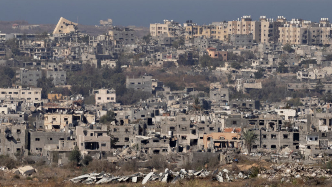 A look over the Northern Gaza Strip, as seen from a position on the Israeli side of the border 