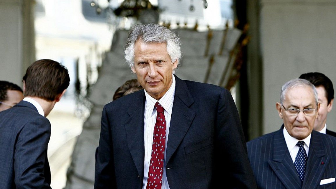 Former French president Dominique de Villepin