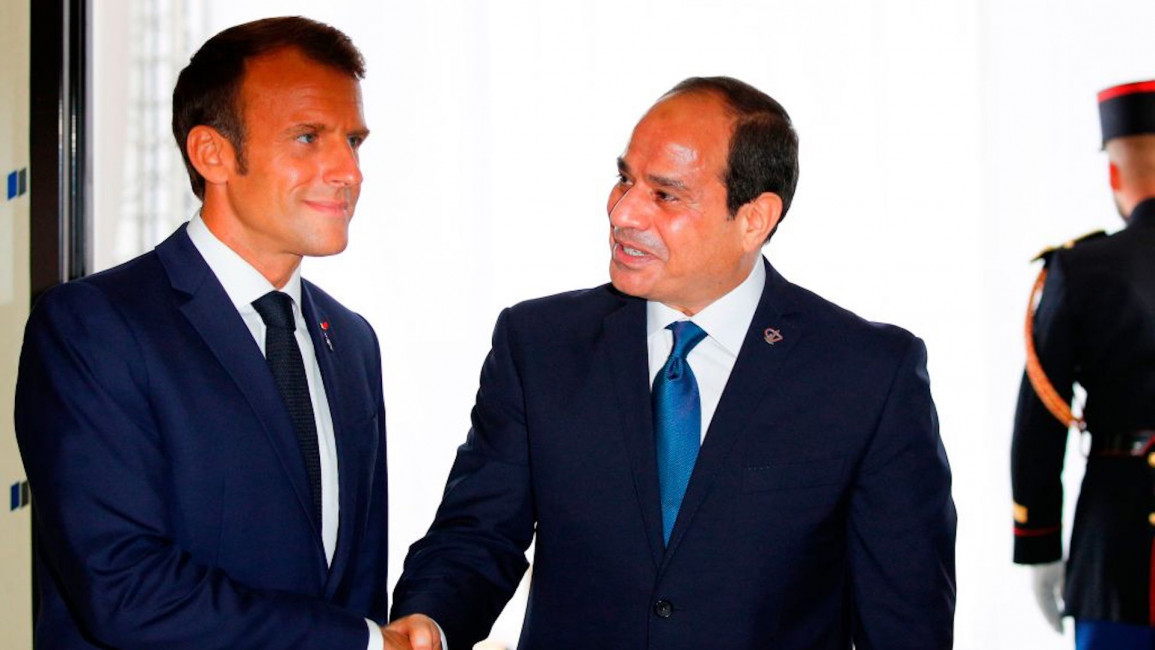 Sisi ft Macron Getty