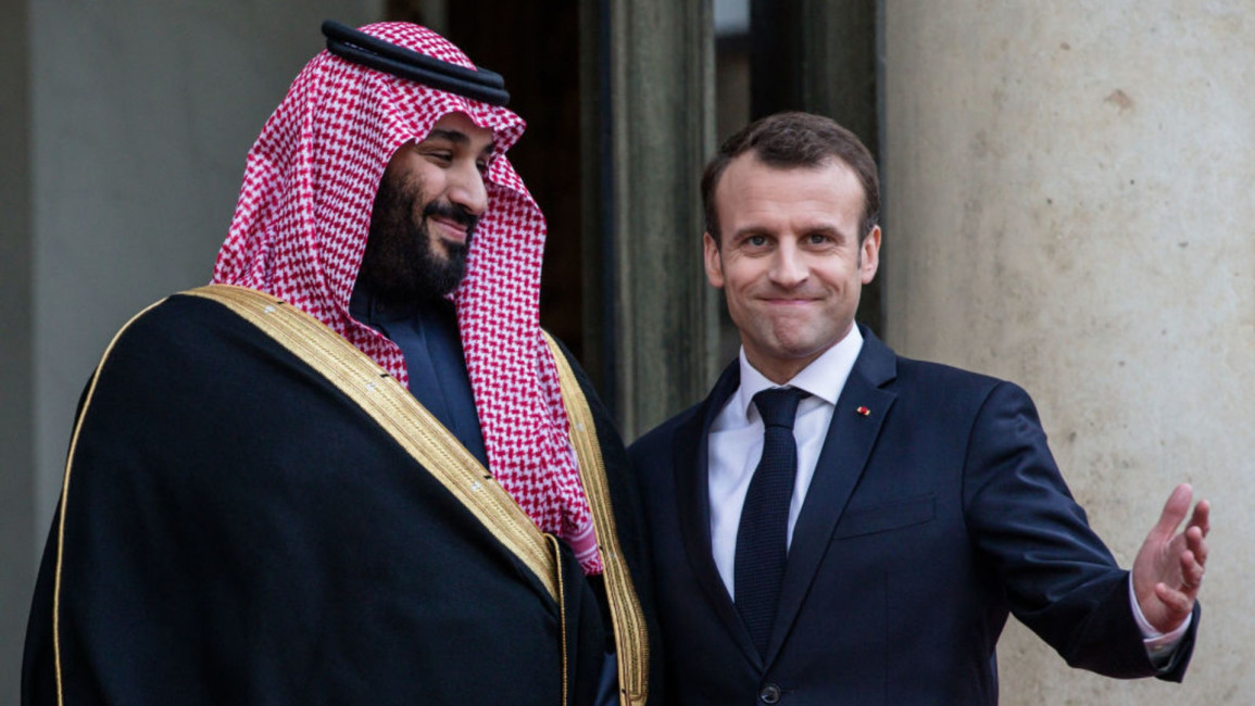 Macron and MbS - Getty