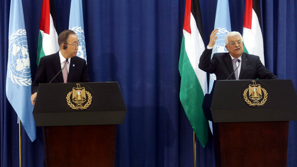 Abbas Ban Ki Moon UN Palestine - Anadolu