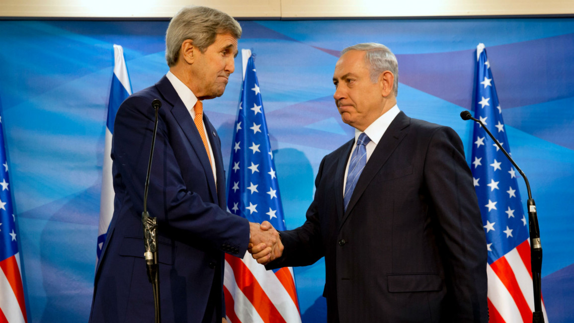 Kerry Netanyahu meeting [AFP]