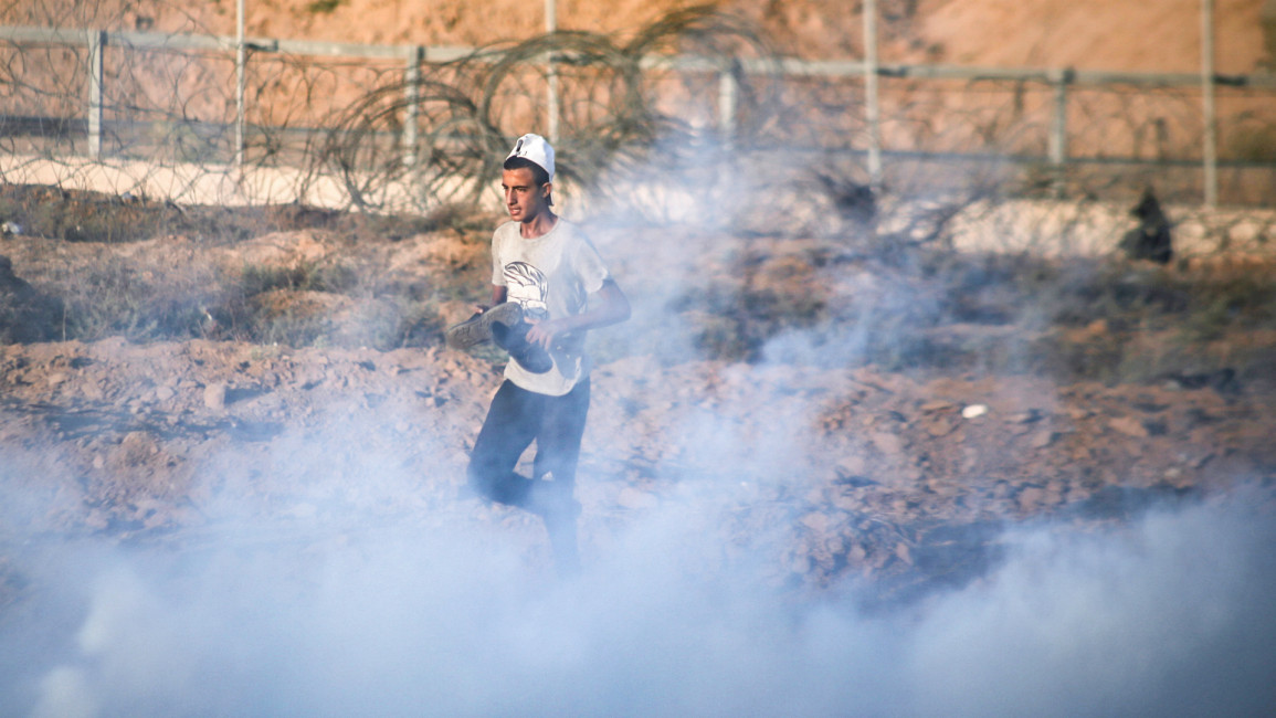 Palestinian demonstrator -- Getty